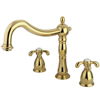 Thumbnail for Kingston Brass KS1342TX French Country Roman Tub Faucet, Polished Brass - BNGBath