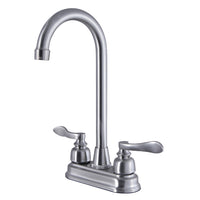 Thumbnail for Kingston Brass FB498NFL 4-Inch Centerset High-Arch Bar Faucet, Brushed Nickel - BNGBath