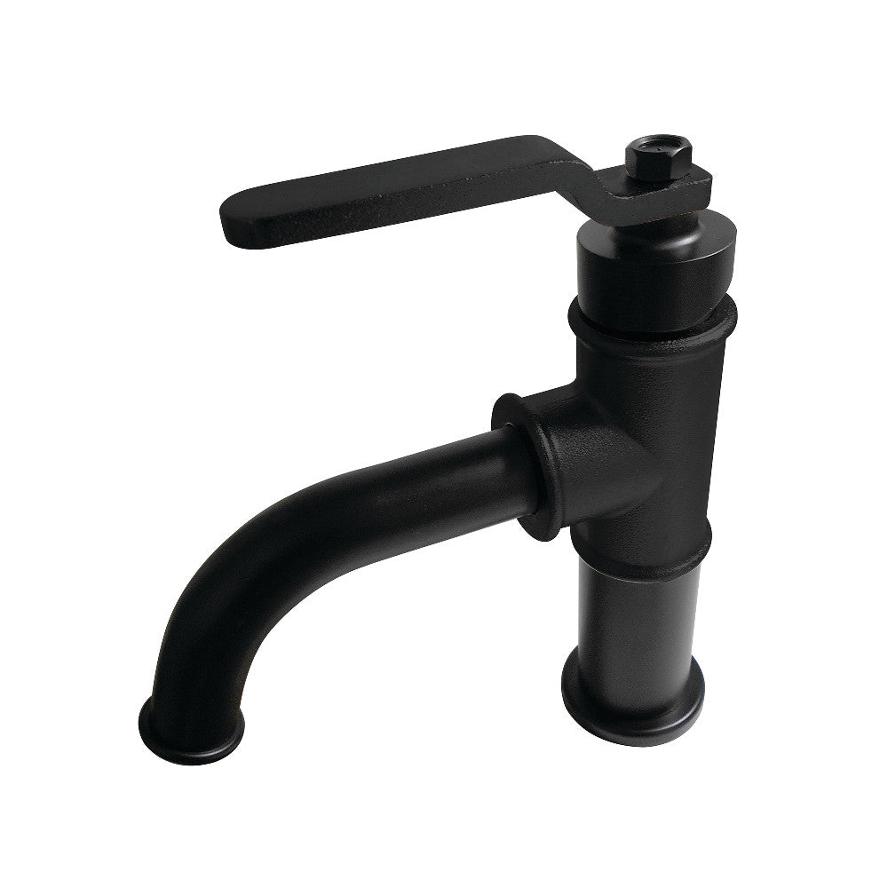 Kingston Brass KS2820KL Whitaker Single-Handle Bathroom Faucet with Push Pop-Up, Matte Black - BNGBath