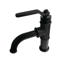 Thumbnail for Kingston Brass KS2820KL Whitaker Single-Handle Bathroom Faucet with Push Pop-Up, Matte Black - BNGBath