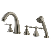 Thumbnail for Kingston Brass KS23685NL Roman Tub Faucet with Hand Shower, Brushed Nickel - BNGBath