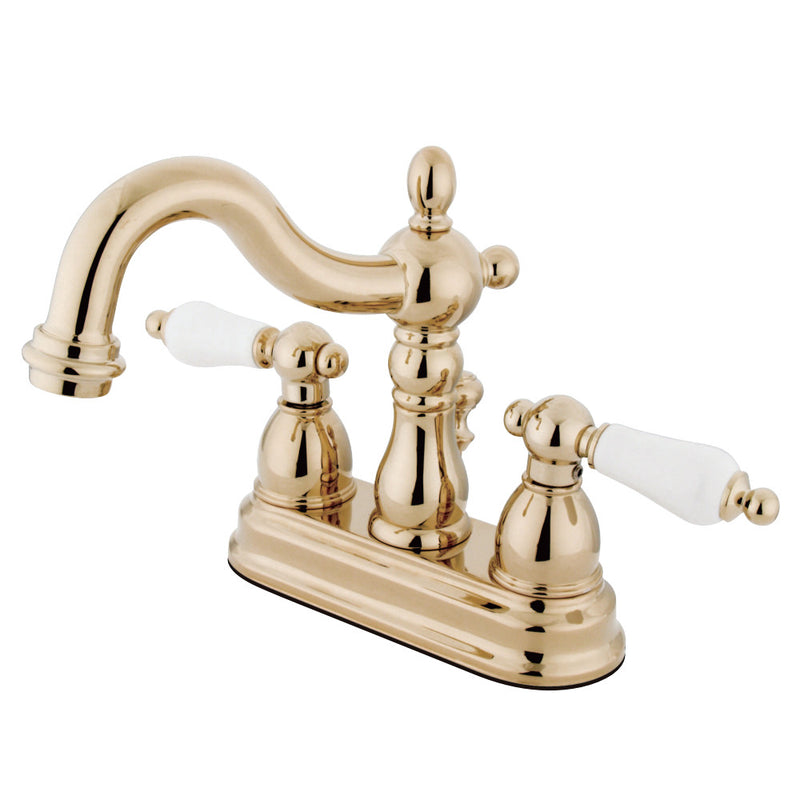 Kingston Brass KB1602PL Heritage 4 in. Centerset Bathroom Faucet, Polished Brass - BNGBath