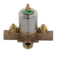 Thumbnail for Kingston Brass KB658V Pressure Balanced Rough-In Tub and Shower Valve with Stops, Brushed Nickel - BNGBath