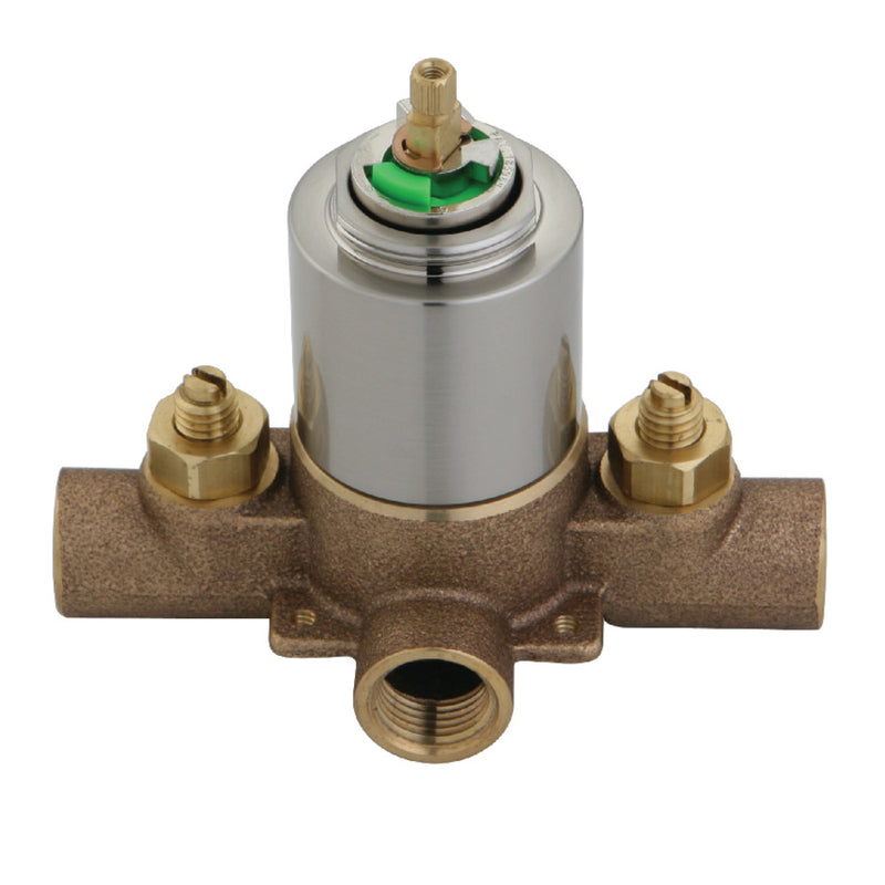 Kingston Brass KB658V Pressure Balanced Rough-In Tub and Shower Valve with Stops, Brushed Nickel - BNGBath