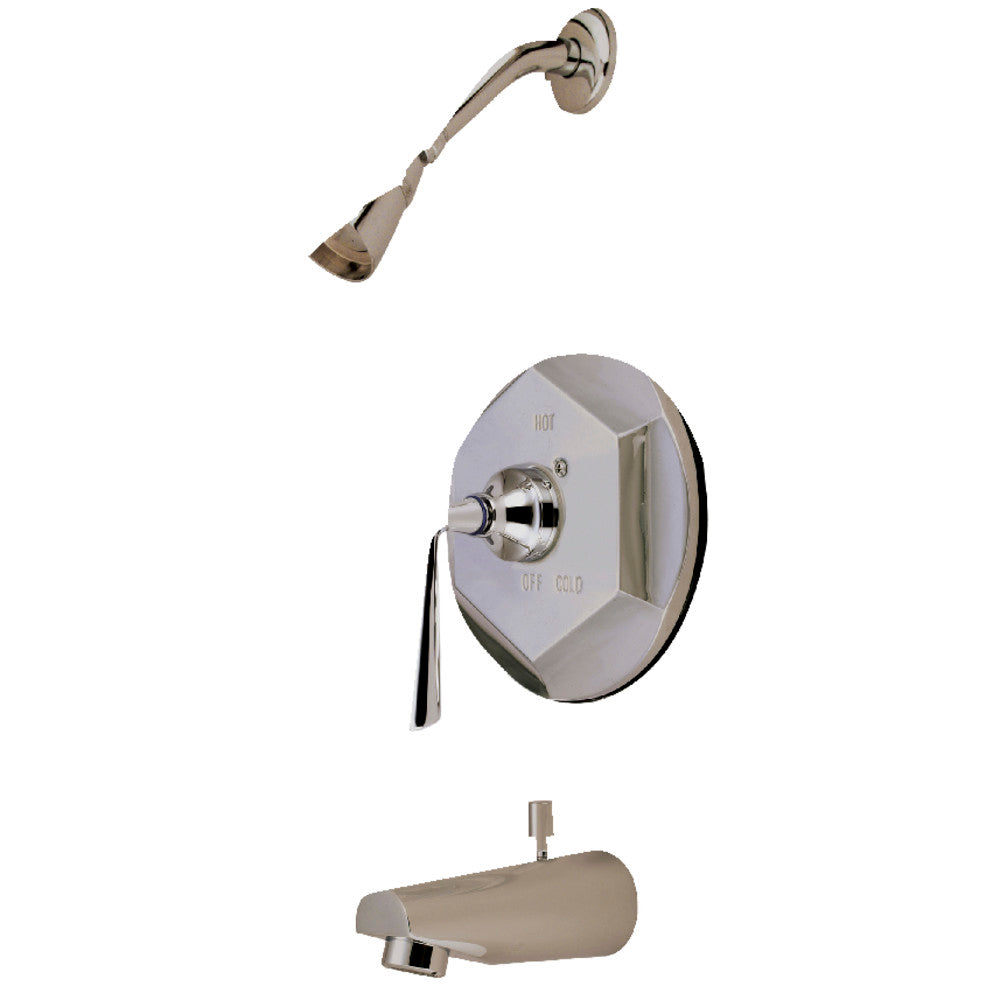 Kingston Brass KB4638ZL Tub and Shower Faucet, Brushed Nickel - BNGBath