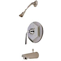 Thumbnail for Kingston Brass KB4638ZL Tub and Shower Faucet, Brushed Nickel - BNGBath