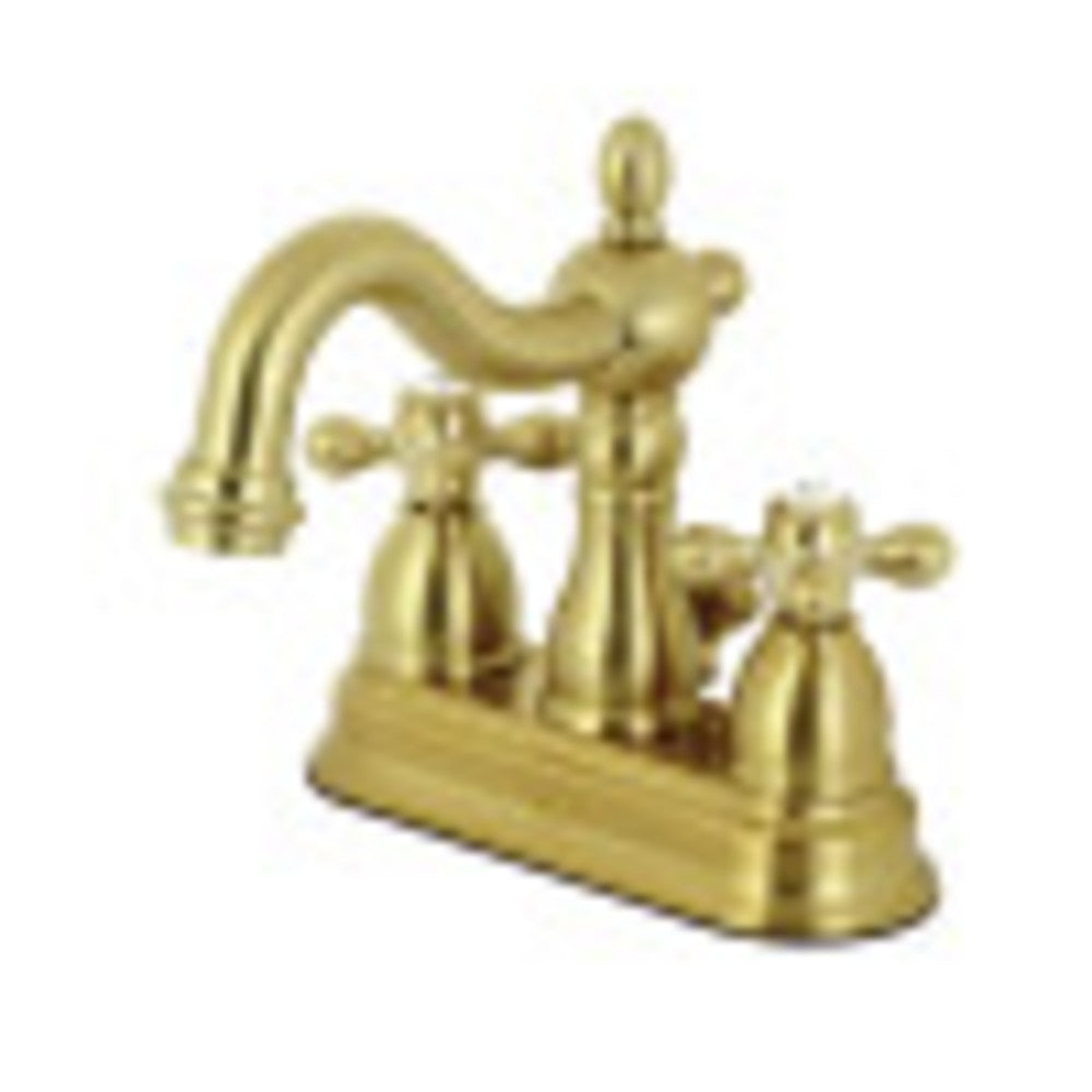 Kingston Brass KB1607AX Heritage 4 in. Centerset Bathroom Faucet, Brushed Brass - BNGBath
