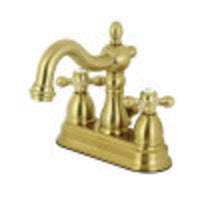 Thumbnail for Kingston Brass KB1607AX Heritage 4 in. Centerset Bathroom Faucet, Brushed Brass - BNGBath