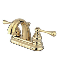 Thumbnail for Kingston Brass GKB5612BL 4 in. Centerset Bathroom Faucet, Polished Brass - BNGBath