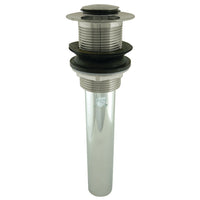 Thumbnail for Kingston Brass EV8008 Push Pop-Up Drain without Overflow Hole, 22 Gauge, Brushed Nickel - BNGBath