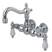 Thumbnail for Kingston Brass CC1006T1 Vintage 3-3/8-Inch Wall Mount Tub Faucet, Polished Chrome - BNGBath