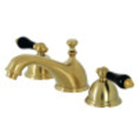 Thumbnail for Kingston Brass KS3967PKL Duchess Widespread Bathroom Faucet with Brass Pop-Up, Brushed Brass - BNGBath