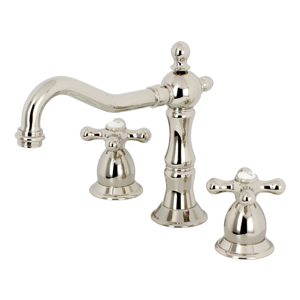 Kingston Brass KS1976AX 8 in. Widespread Bathroom Faucet, Polished Nickel - BNGBath