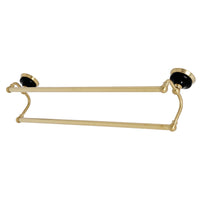 Thumbnail for Kingston Brass BA9113BB Water Onyx 24 in. Dual Towel Bar, Brushed Brass - BNGBath