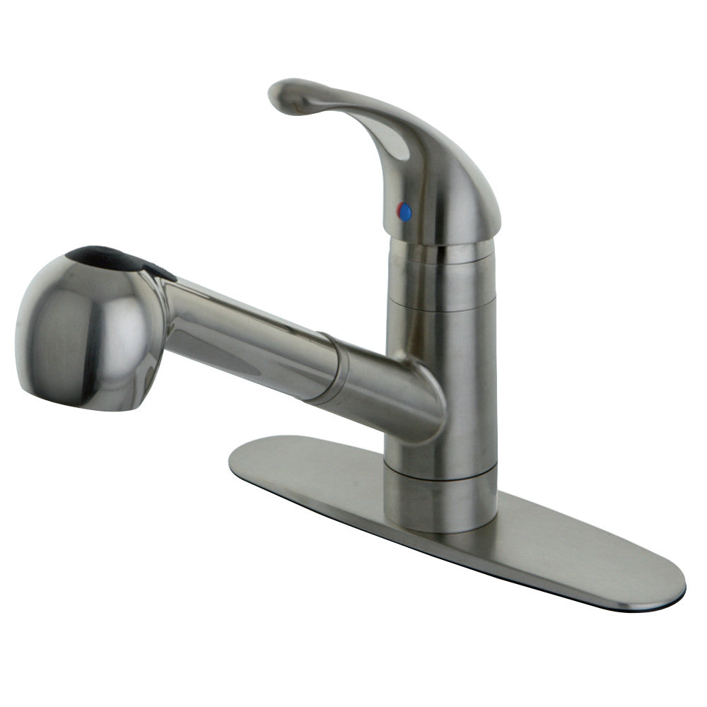 Gourmetier GSC888NCLSP Century Single-Handle Kitchen Faucet with Pull-Out Sprayer, Brushed Nickel - BNGBath