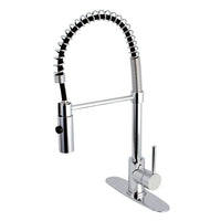Thumbnail for Gourmetier LS8771DL Concord Single-Handle Pre-Rinse Kitchen Faucet, Polished Chrome - BNGBath
