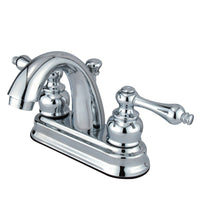 Thumbnail for Kingston Brass KB5611AL Restoration 4 in. Centerset Bathroom Faucet, Polished Chrome - BNGBath