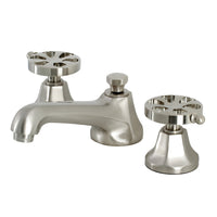 Thumbnail for Kingston Brass KS4468RX Belknap Widespread Bathroom Faucet with Brass Pop-Up, Brushed Nickel - BNGBath