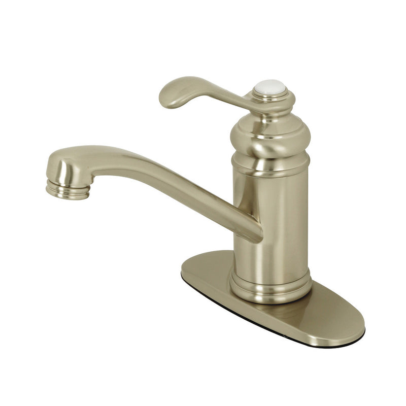 Kingston Brass KS3408TPL Templeton Single-Handle Bathroom Faucet with Push Pop-Up, Brushed Nickel - BNGBath