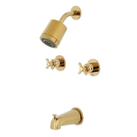 Thumbnail for Kingston Brass KBX8142ZX Millennium Two-Handle Tub and Shower Faucet, Polished Brass - BNGBath