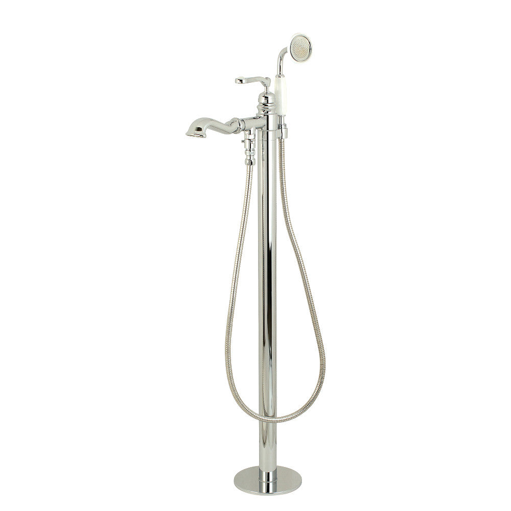 Kingston Brass KS7011RL Royale Freestanding Tub Faucet with Hand Shower, Polished Chrome - BNGBath