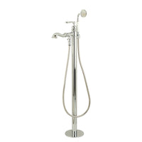 Thumbnail for Kingston Brass KS7011RL Royale Freestanding Tub Faucet with Hand Shower, Polished Chrome - BNGBath
