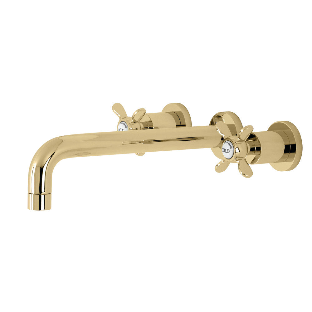 Kingston Brass KS8022BEX Essex Two-Handle Wall Mount Tub Faucet, Polished Brass - BNGBath