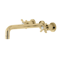 Thumbnail for Kingston Brass KS8022BEX Essex Two-Handle Wall Mount Tub Faucet, Polished Brass - BNGBath