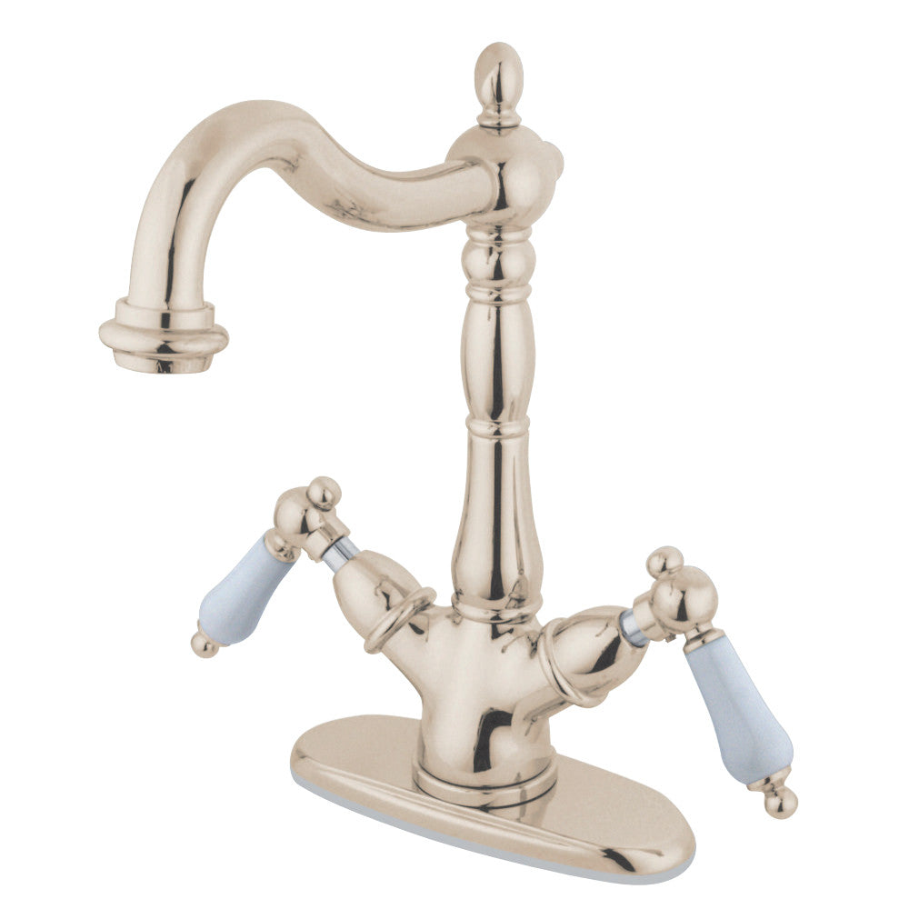 Kingston Brass KS1496PL Vessel Sink Faucet, Polished Nickel - BNGBath
