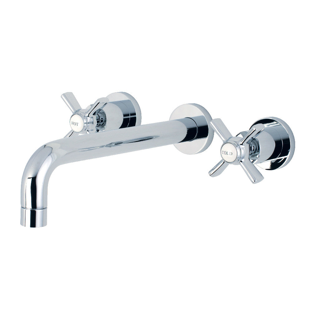 Kingston Brass KS8021ZX Millennium Two-Handle Wall Mount Tub Faucet, Polished Chrome - BNGBath