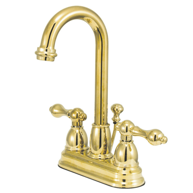 Kingston Brass KB3612AL 4 in. Centerset Bathroom Faucet, Polished Brass - BNGBath
