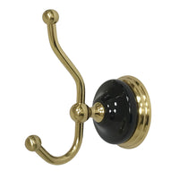 Thumbnail for Kingston Brass BA9117PB Water Onyx Robe Hook, Polished Brass - BNGBath