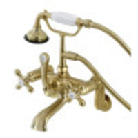 Thumbnail for Aqua Vintage AE209T7 Vintage 7-Inch Tub Faucet with Hand Shower, Brushed Brass - BNGBath