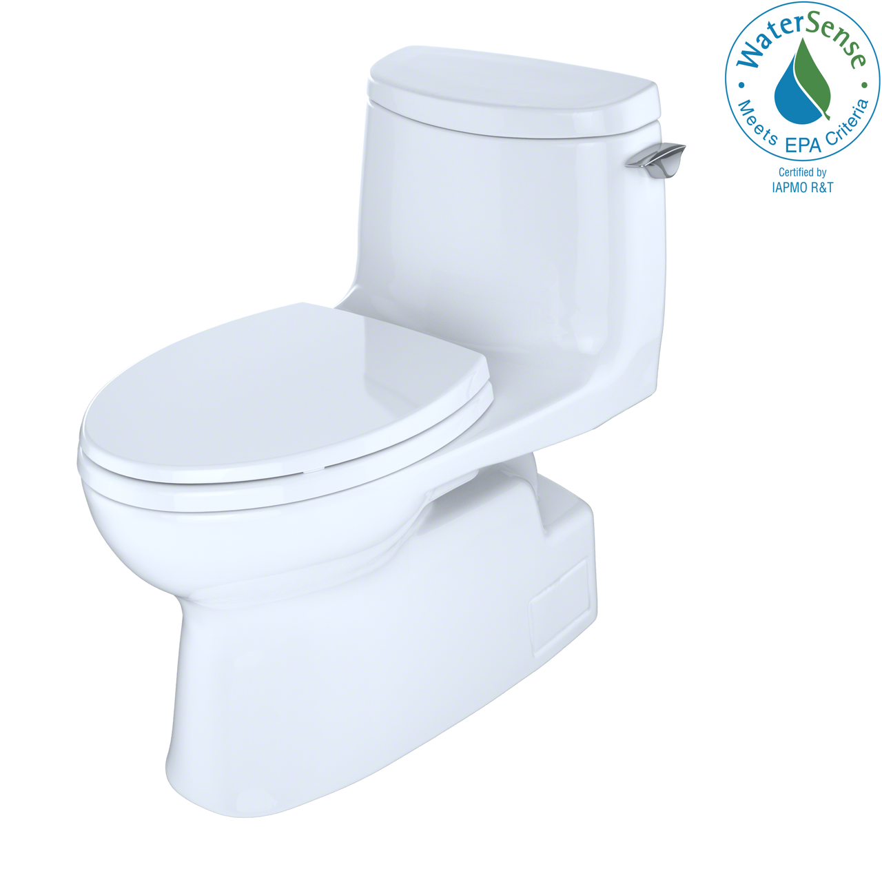 TOTO Carlyle II 1G One-Piece Elongated 1.0 GPF Universal Height Skirted Toilet with CeFiONtect and Right-Hand Trip Lever - BNGBath