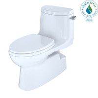 Thumbnail for TOTO Carlyle II 1G One-Piece Elongated 1.0 GPF Universal Height Skirted Toilet with CeFiONtect and Right-Hand Trip Lever - BNGBath