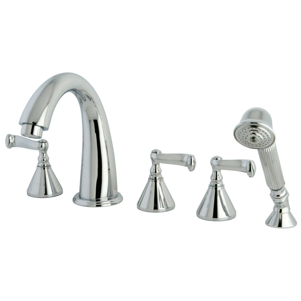 Kingston Brass KS23615FL Roman Tub Faucet with Hand Shower, Polished Chrome - BNGBath