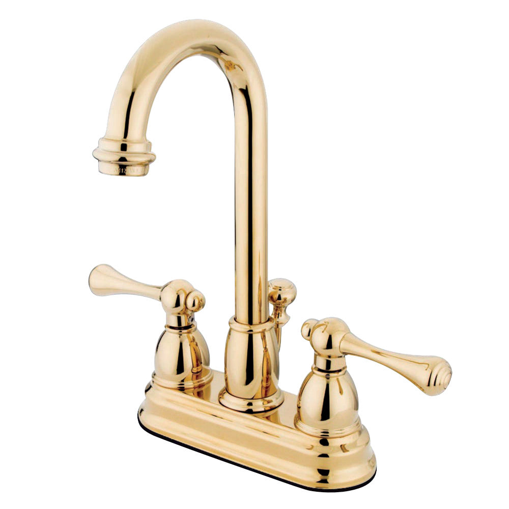 Kingston Brass KB3612BL 4 in. Centerset Bathroom Faucet, Polished Brass - BNGBath