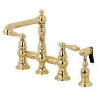 Thumbnail for Kingston Brass KS7272ALBS Kitchen Faucet with Side Sprayer, Polished Brass - BNGBath
