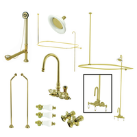 Thumbnail for Kingston Brass CCK4185PL Vintage Gooseneck Clawfoot Tub Faucet Package - BNGBath