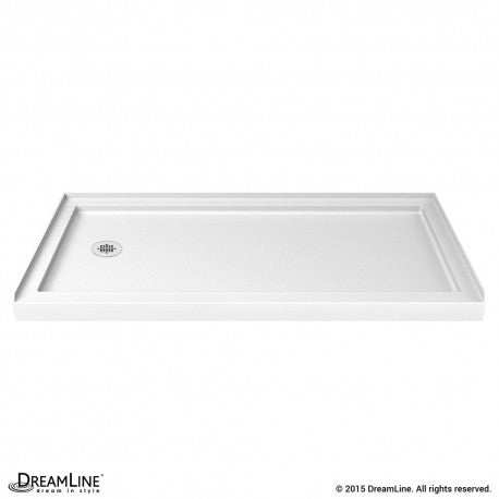 DreamLine SlimLine 36 in. D x 60 in. W x 2 3/4 in. H Single Threshold Shower Base - BNGBath