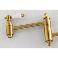 Thumbnail for Kingston Brass KS3106PL Restoration Wall Mount Pot Filler Kitchen Faucet - Open Box - BNGBath