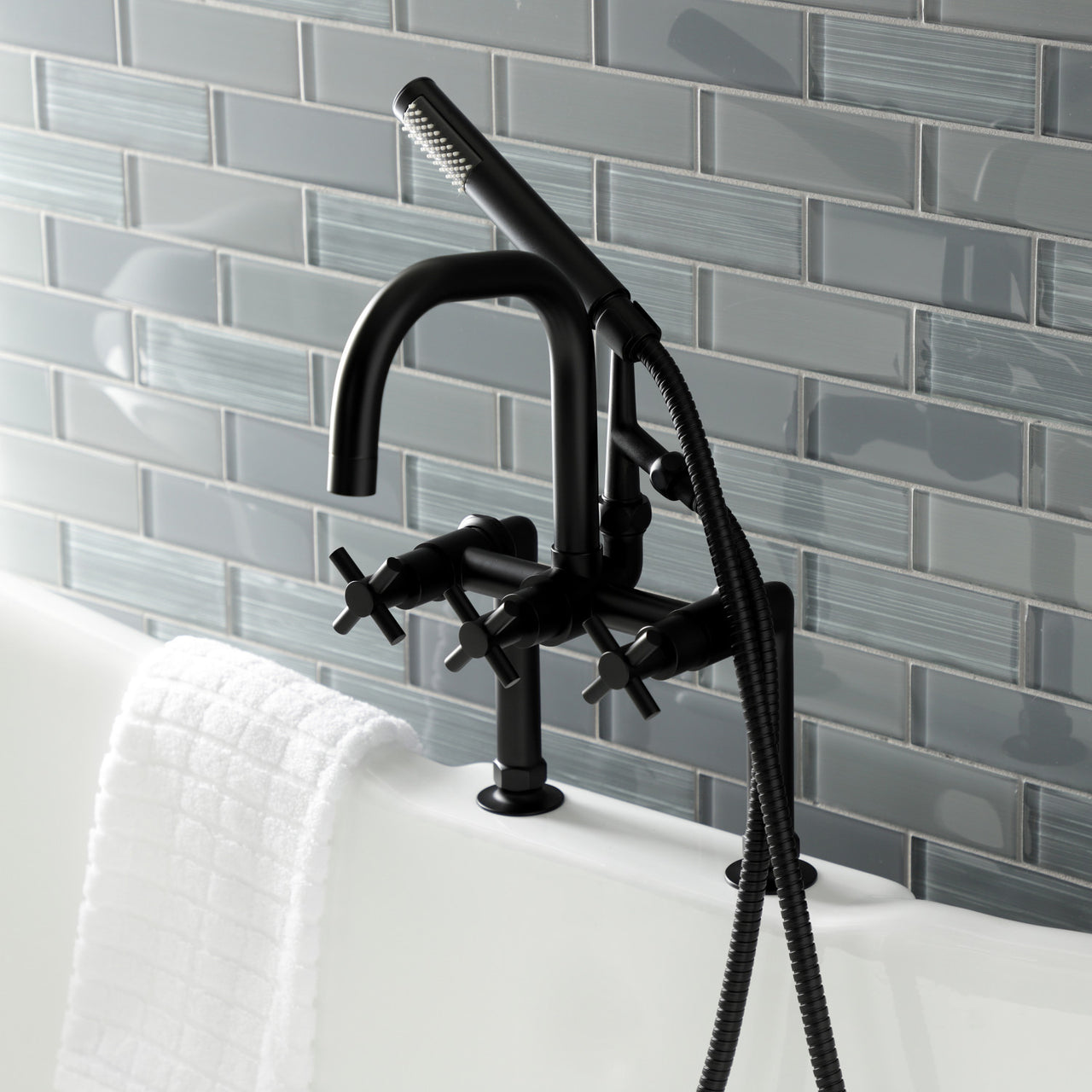 Aqua Vintage AE8401DX Concord Deck Mount Clawfoot Tub Faucet, - BNGBath