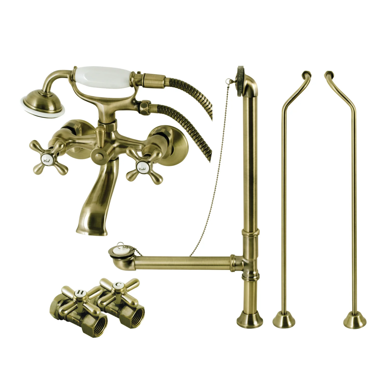 Kingston Brass CCK265ORBD Vintage Wall Mount Clawfoot Faucet Package, - BNGBath