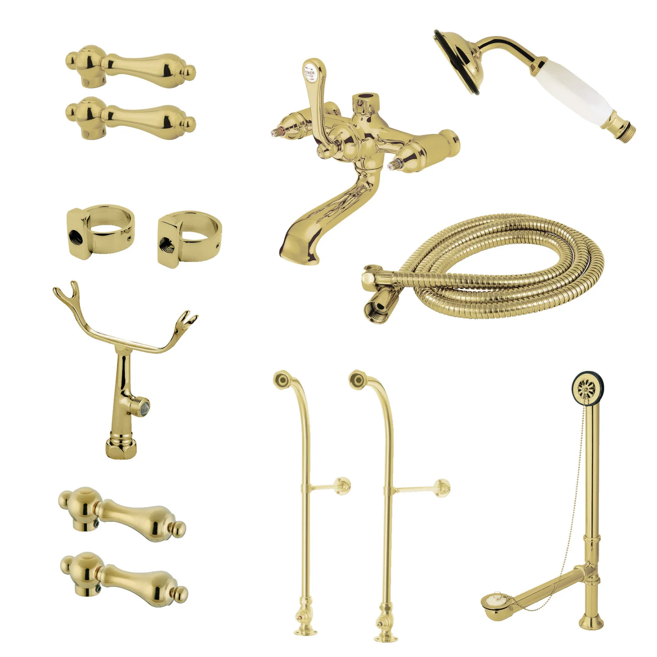 Kingston Brass Vintage Freestanding Clawfoot Tub Faucet Combo - BNGBath