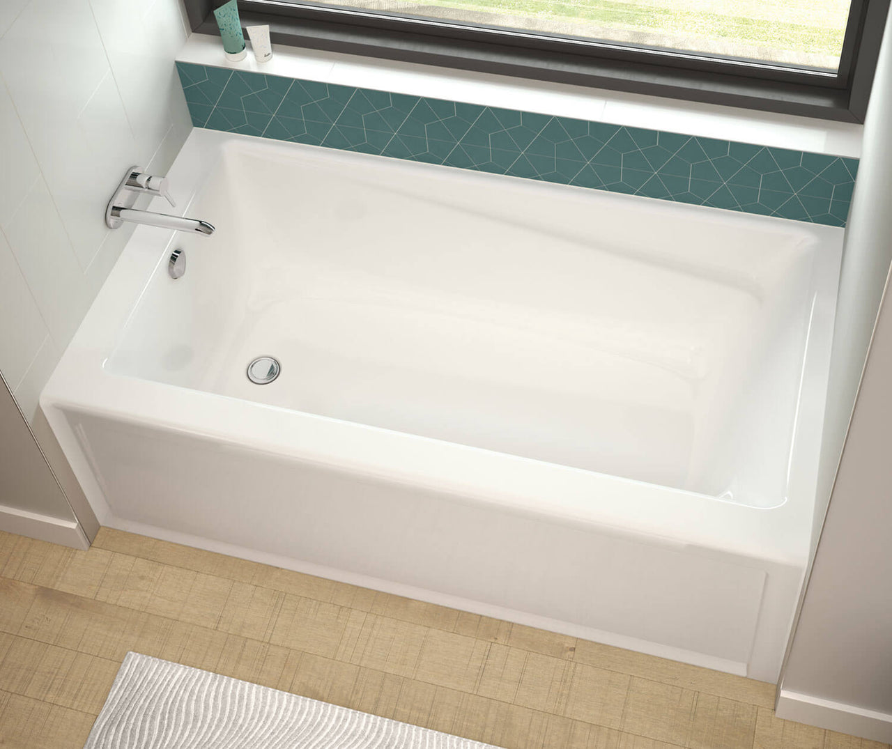 MAAX 106172-L/R-000-001 Exhibit 60in x 36in IFS Soaking Bathtub with Left-Hand Drain - BNGBath