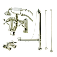 Thumbnail for Kingston Brass CCK268ORB Vintage Deck Mount Clawfoot Tub Faucet Package, - BNGBath