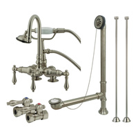 Thumbnail for Kingston Brass CCK13T5 Vintage Deck Mount Clawfoot Tub Faucet Package, - BNGBath