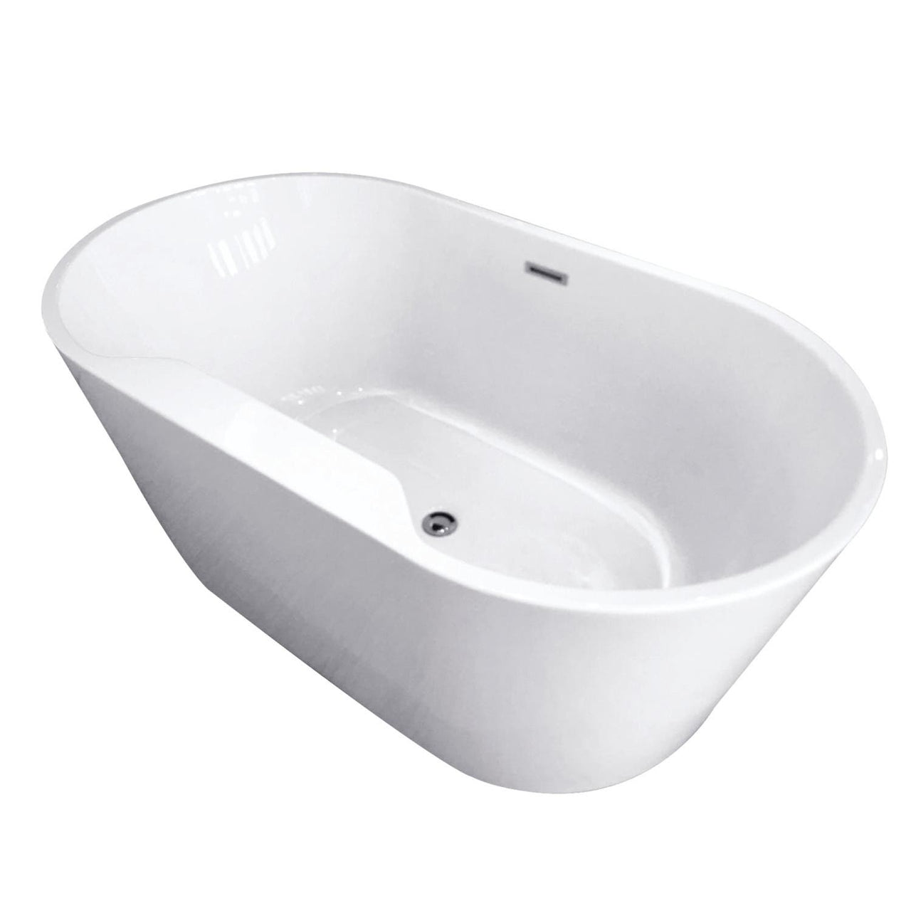 Aqua Eden VTDE563224 56-Inch Acrylic Freestanding Tub with Drain - BNGBath