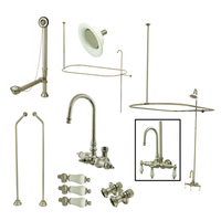 Thumbnail for Kingston Brass CCK4185PL Vintage Gooseneck Clawfoot Tub Faucet Package - BNGBath