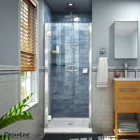 Thumbnail for DreamLine Lumen 36 in. D x 36 in. W by 74 3/4 in. H Hinged Shower Door and Base Kit - BNGBath